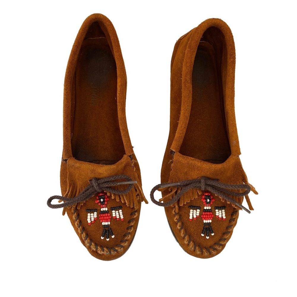 MinneTonka Moccasin Size 9.5 Brown Thunderbird